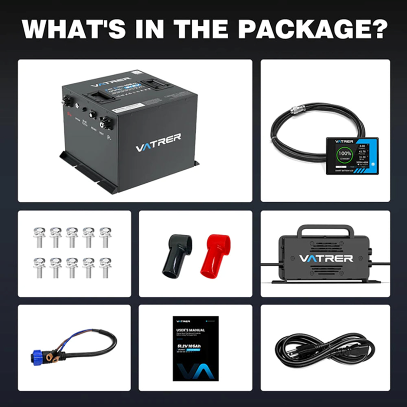 Vatrer 48V 105Ah Mini Lithium Battery